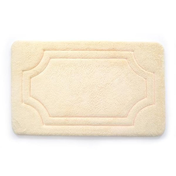 Betterbeds 21 x 34 in. Luxurious Memory Foam Bath Mat with Water Shield Technology - Antique White BE366203